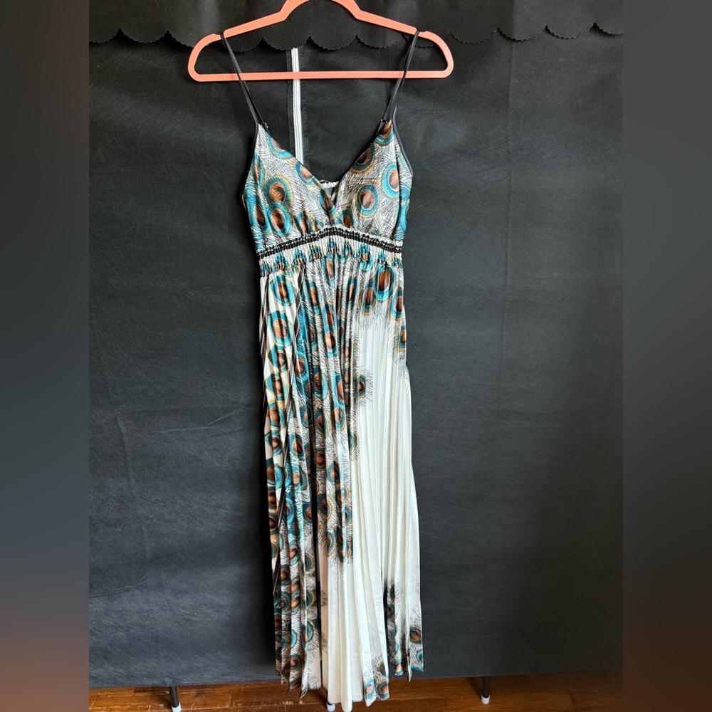 Peacock feather dress